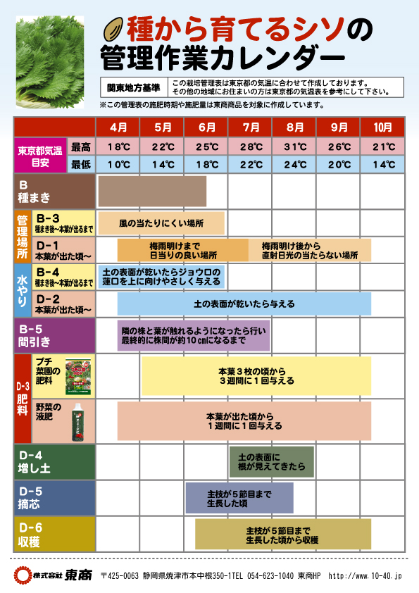 シソ プランター編 園芸特集 株式会社 東 商