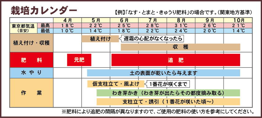 ピーマン栽培カレンダー