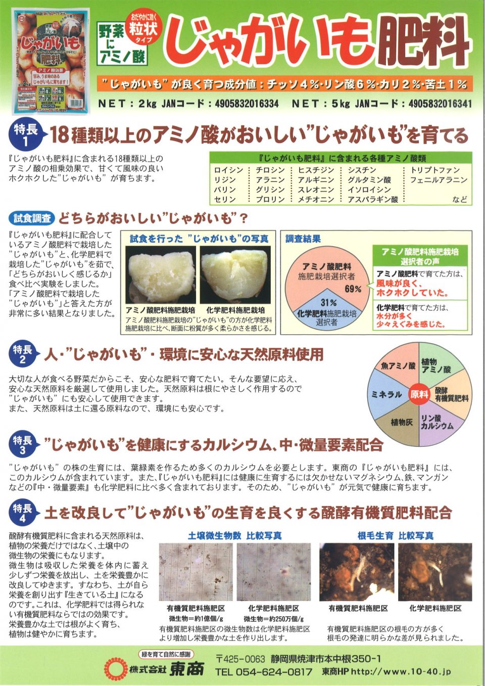 肥料 じゃがいも